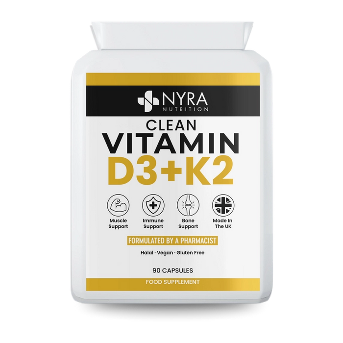 Best Vitamin D3 with K2 Supplement UK – 3000 IU + MK-7 Capsules