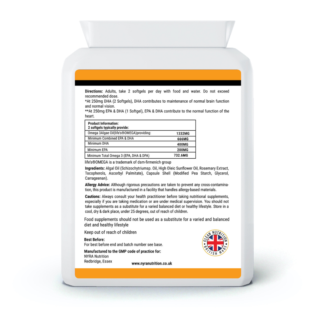 Vegan Omega 3 Algal Oil