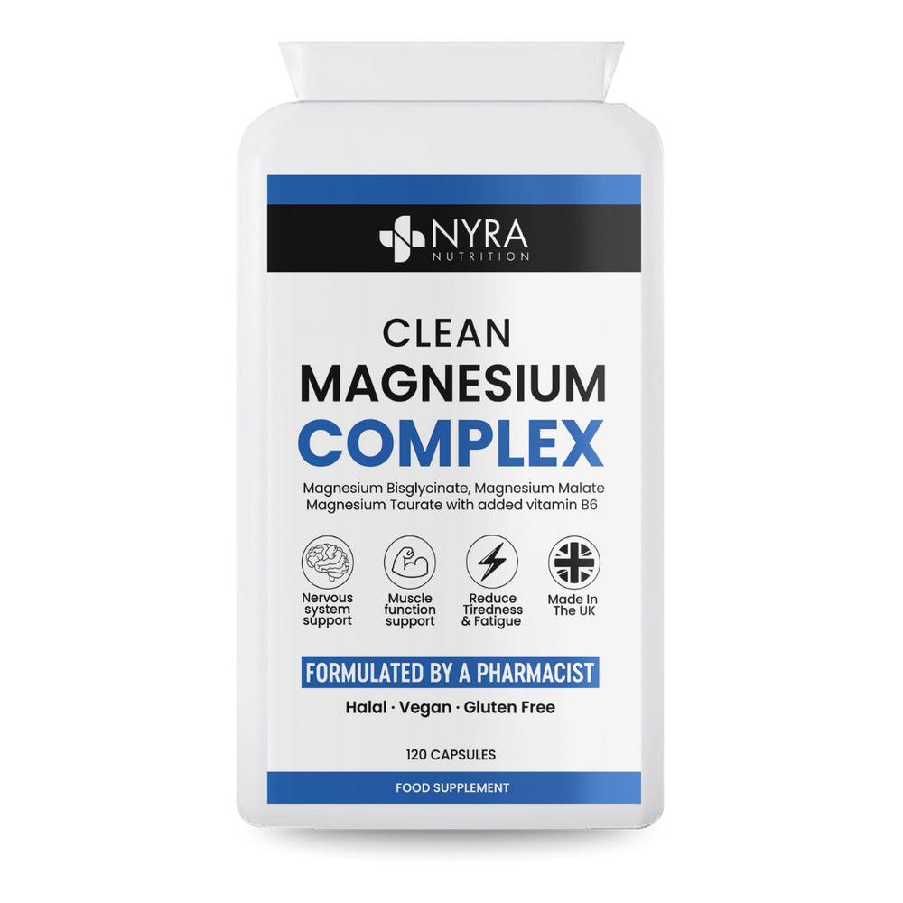 Best Magnesium Bisglycinate UK – 120 Vegan Capsules + Vitamin B6
