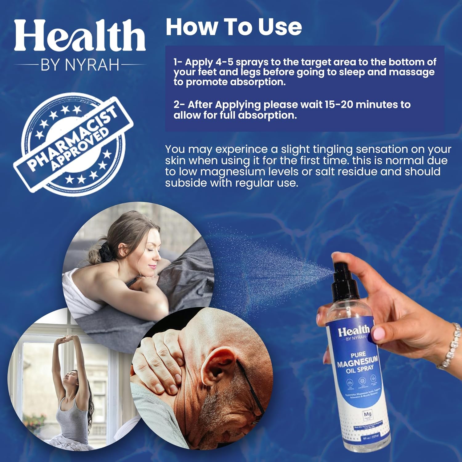 Pure Magnesium Oil Spray for Sleep and Anxiety 237ml