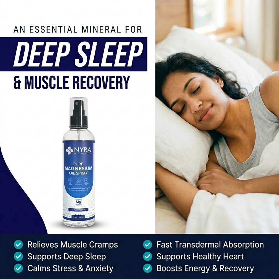 Magnesium Oil Spray UK – Pure Magnesium Spray 237ml | Nyra Nutrition
