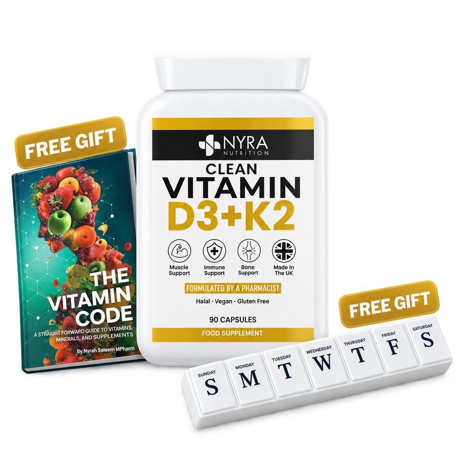 Best Vitamin D3 with K2 Supplement UK – 3000 IU + MK-7 Capsules