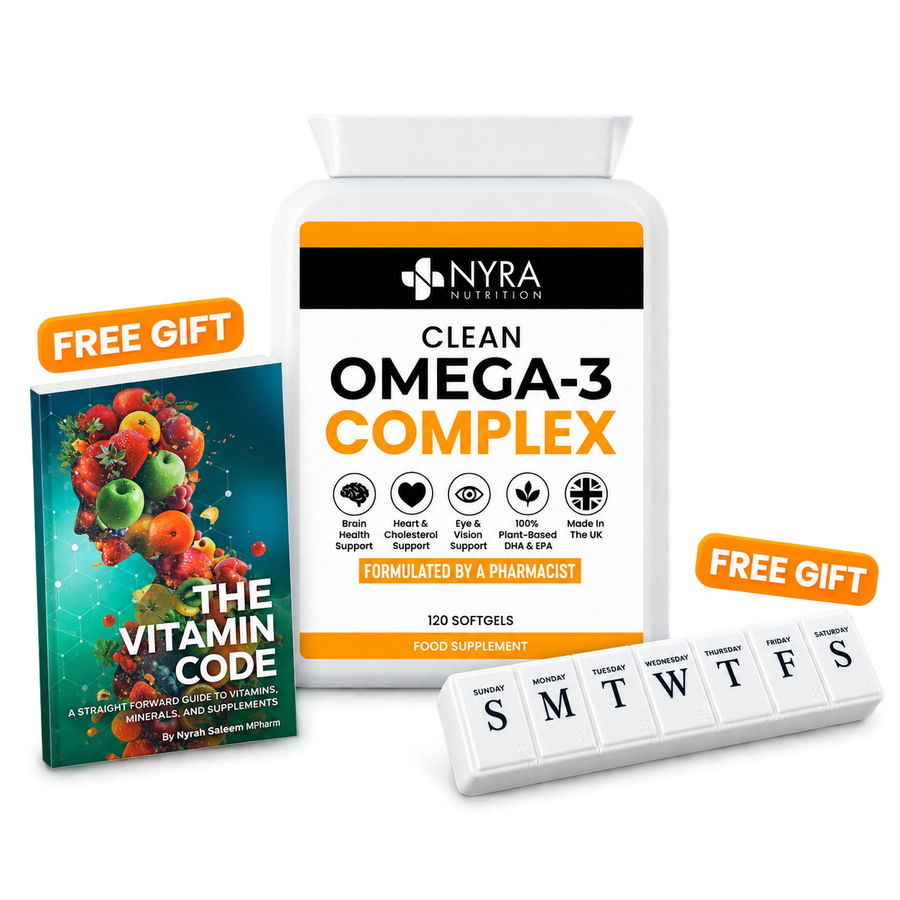 Best Vegan Omega 3 Oil – DHA 400mg + EPA 200mg | Plant-Based Omega 3
