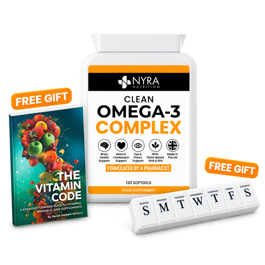Best Vegan Omega 3 Oil – DHA 400mg + EPA 200mg | Plant-Based Omega 3