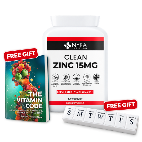 Best Zinc Supplement UK – Zinc Tablets 15mg for Immunity & Skin