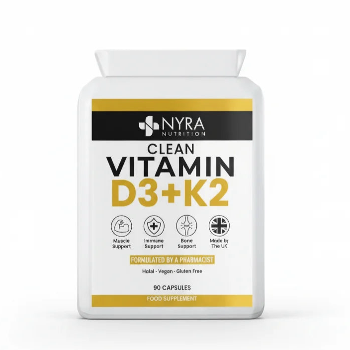 Clean Vitamin D3 + K2- 90 Capsules