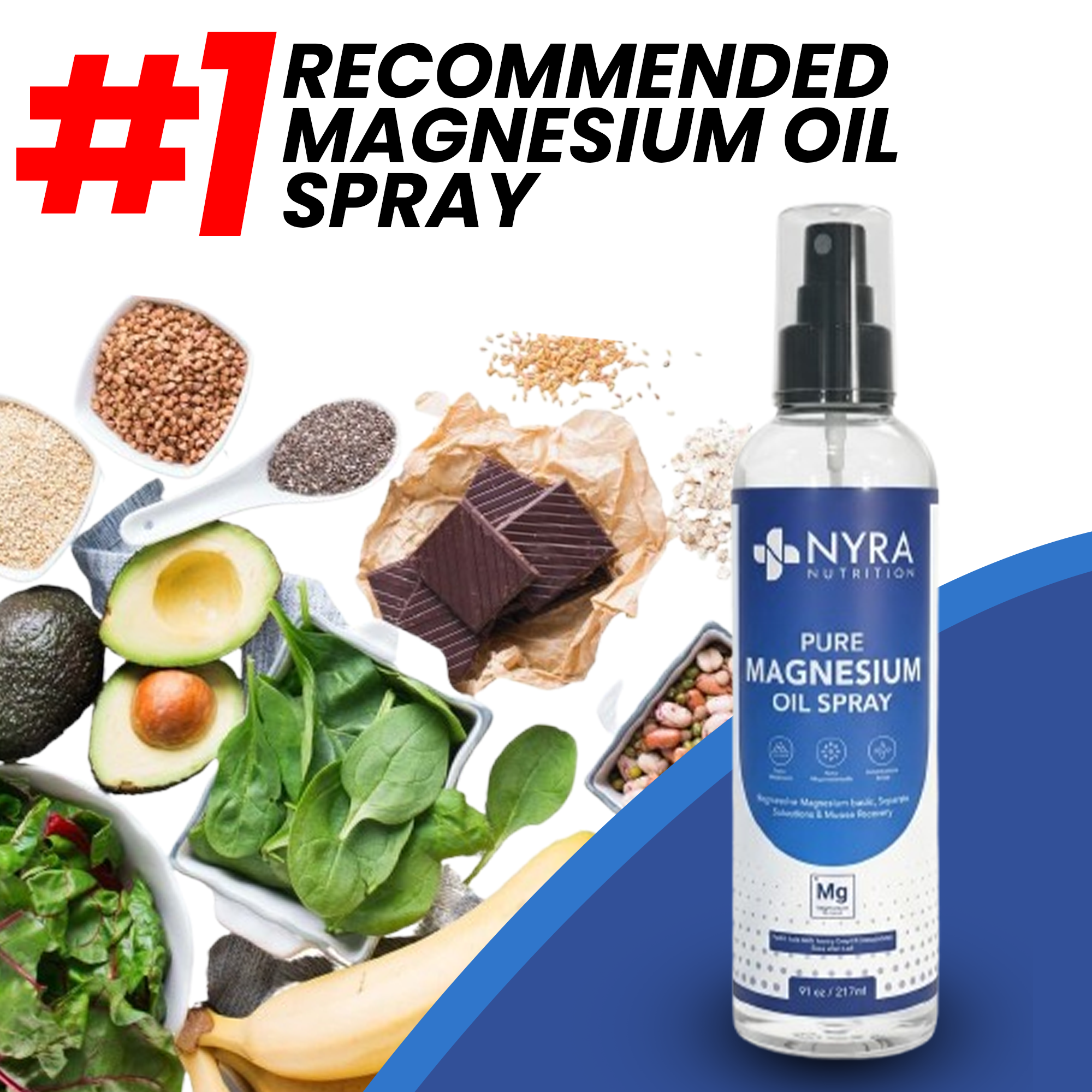 Magnesium Oil Spray UK – Pure Magnesium Spray 237ml | Nyra Nutrition