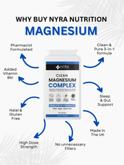 Best Magnesium Bisglycinate UK – 120 Vegan Capsules + Vitamin B6