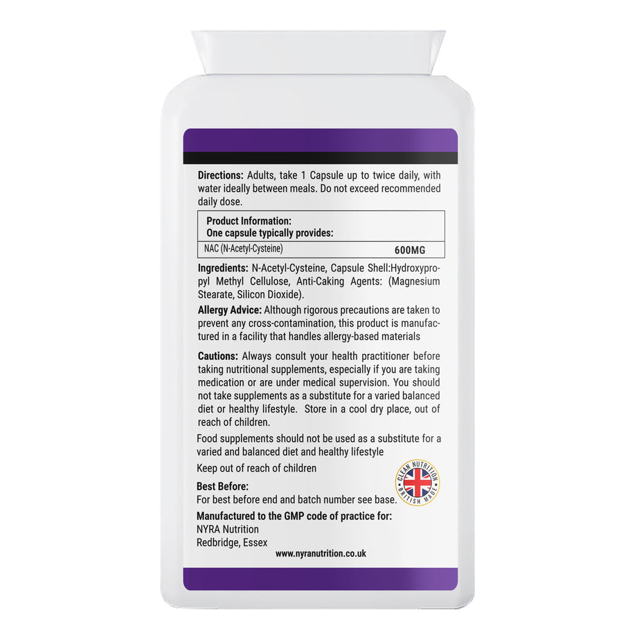 Best NAC Supplement UK – N-Acetylcysteine for Detox & Lung Support