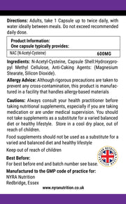 Best NAC Supplement UK – N-Acetylcysteine for Detox & Lung Support