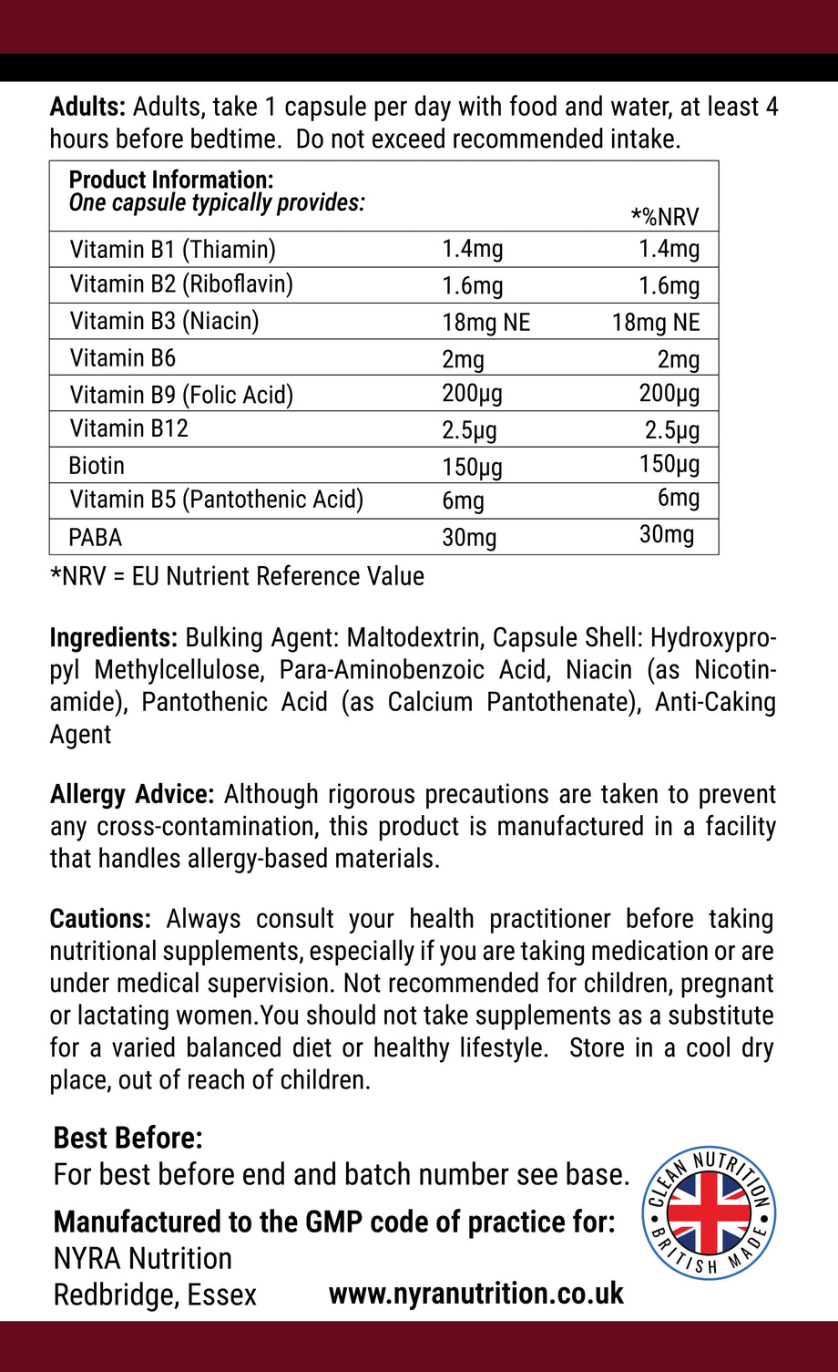 Vitamin B12 Methylcobalamin 1000µg – High Strength B12 Supplement UK